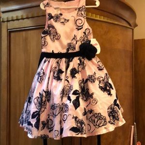 Tie back navy and pink toddler dress!